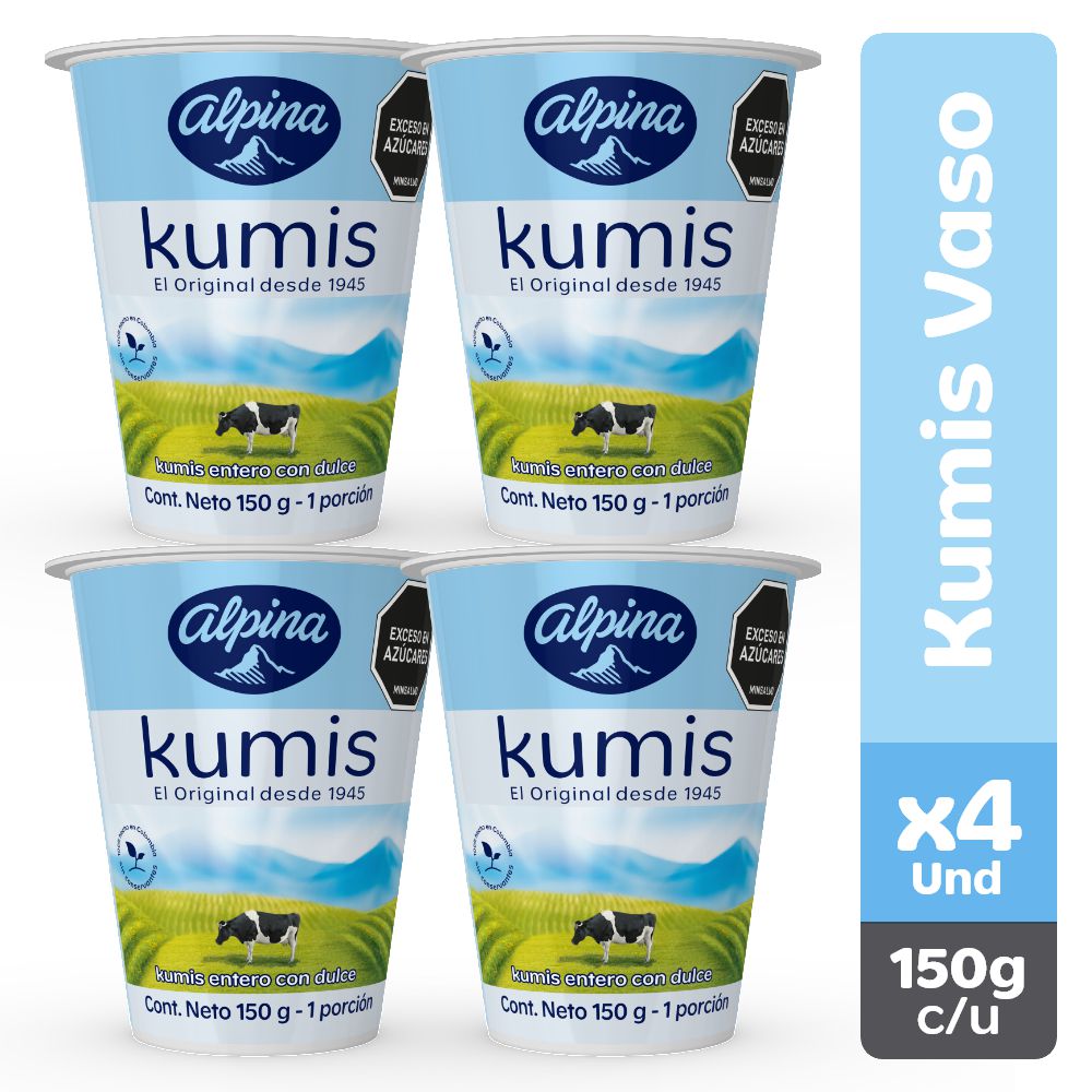 Kumis ALPINA vaso x4und 150gr (600 gr)