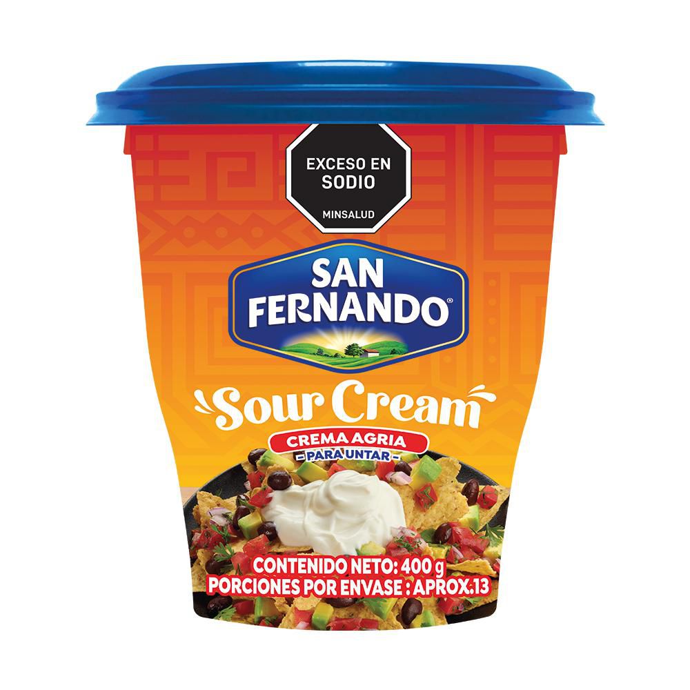 crema agria SAN FERNANDO vaso (400 gr)