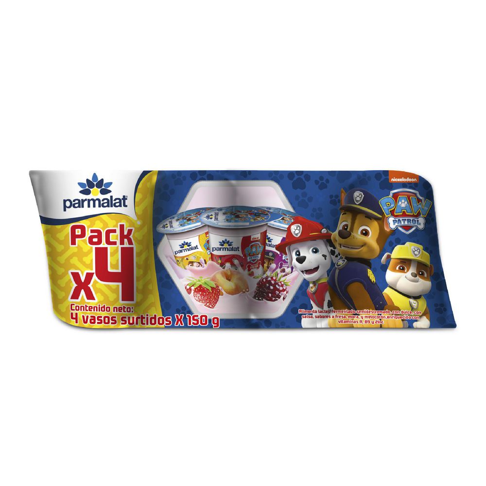 ALIMENTO LACTEO VASO X 4 UDS PARMALAT 577 ml