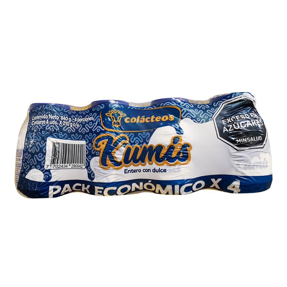 Kumis COLACTEOS entero con dulce vaso (840 gr)