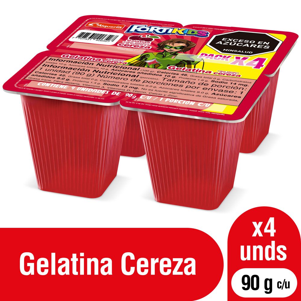 GELATINA CEREZA X4 U ALQUERIA 360 gr