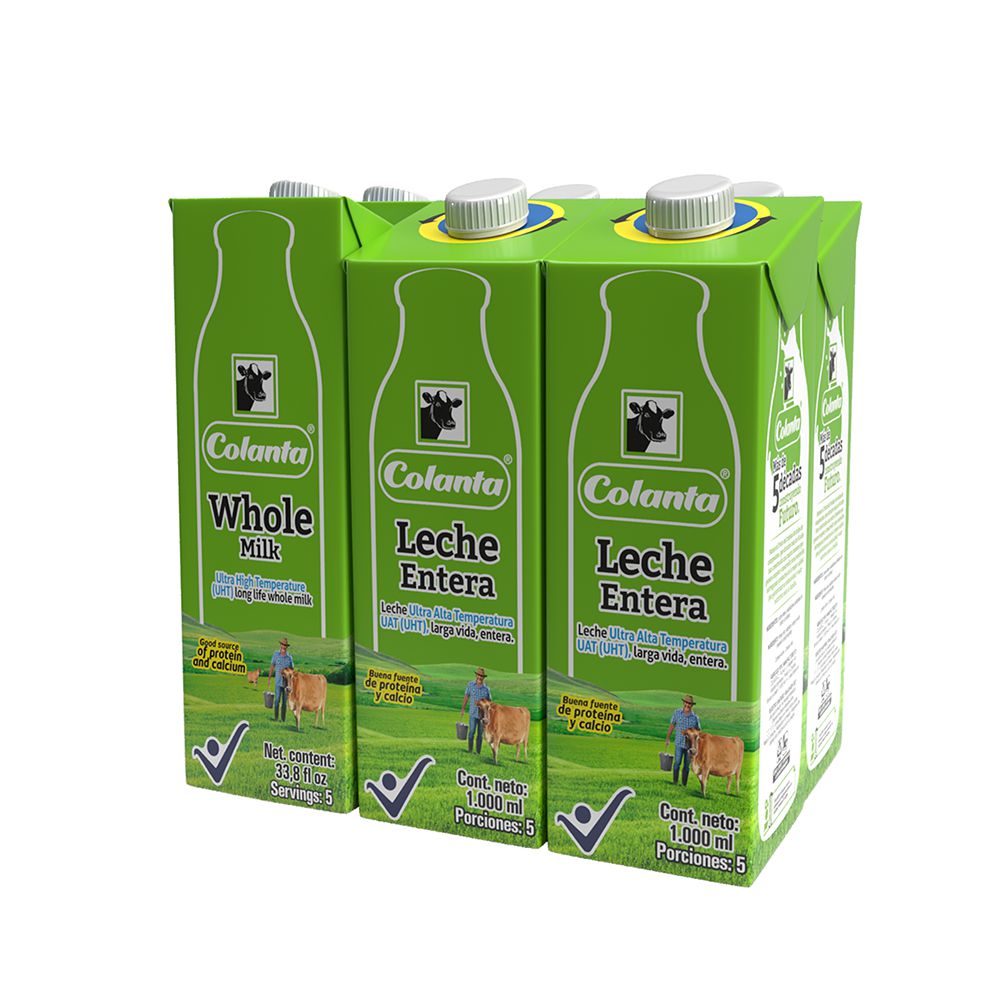 Leche COLANTA entera en caja x6und (6000 ml)