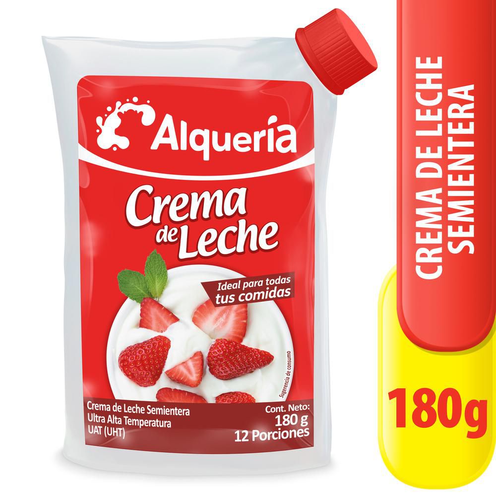 Crema de leche ALQUERIA semientera (180 gr)