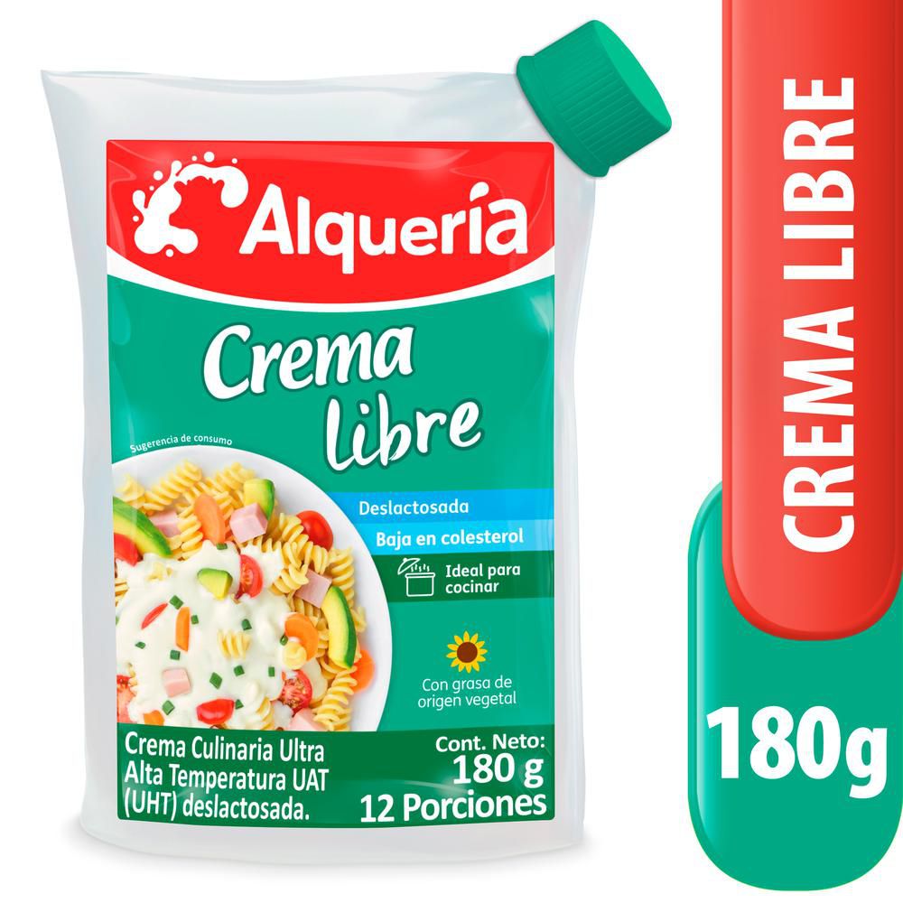 Crema de leche ALQUERIA deslactosada (180 gr)