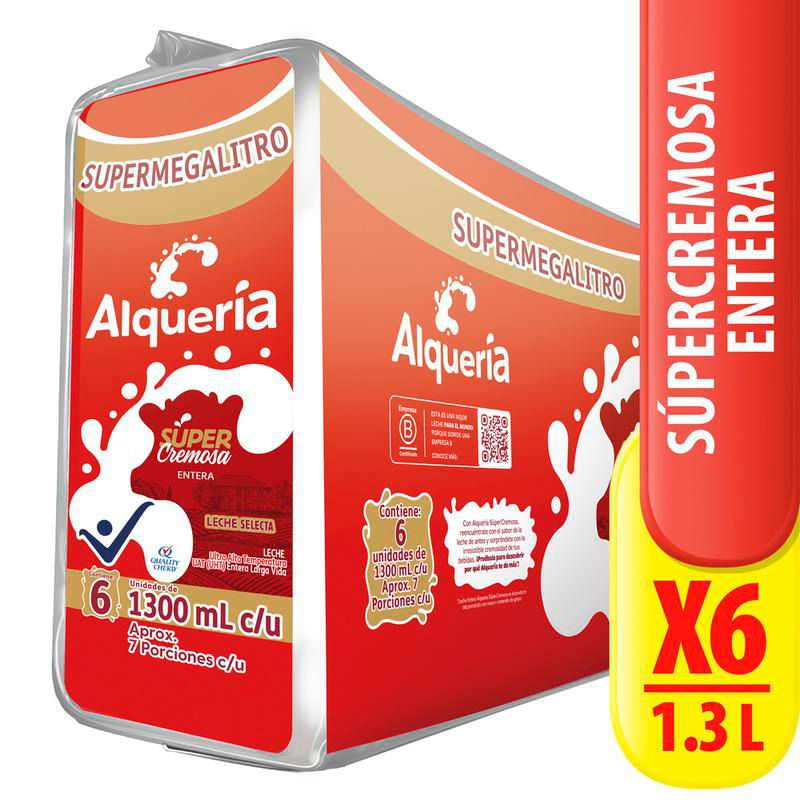Leche ALQUERIA súpercremosa x6 1300ml (7800 ml)