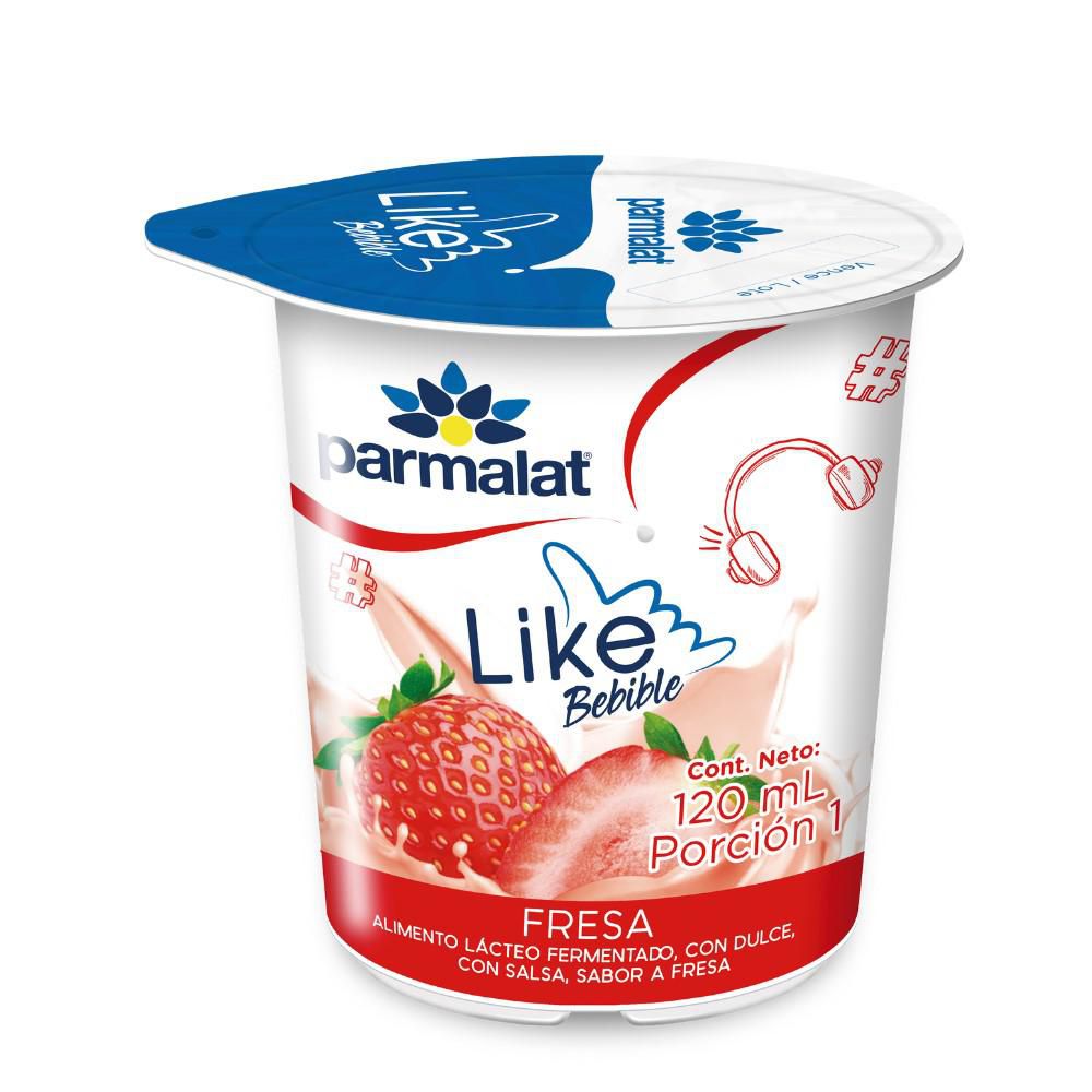 Alimento lácteo PARMALAT fermentado fresa (120 ml)