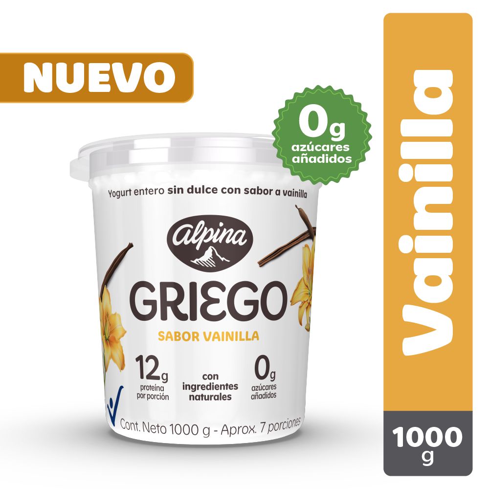Yogurt griego ALPINA vainilla (1000 gr)