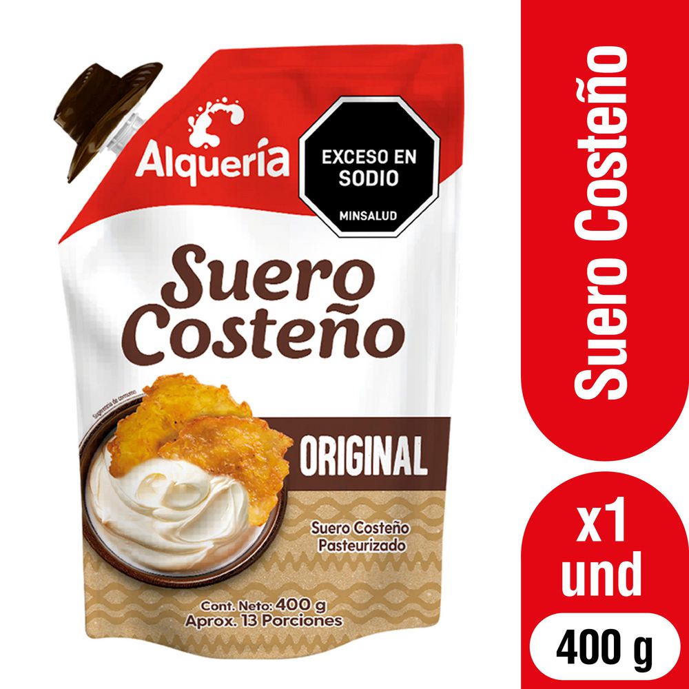 Suero costeño ALQUERIA original pasteurizado (400 gr)