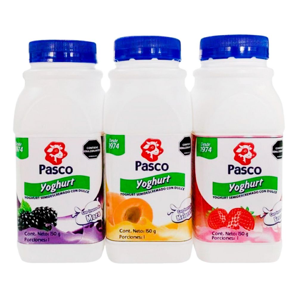 Kefir PASCO deslactosado bajo grasa sabores (450 gr)