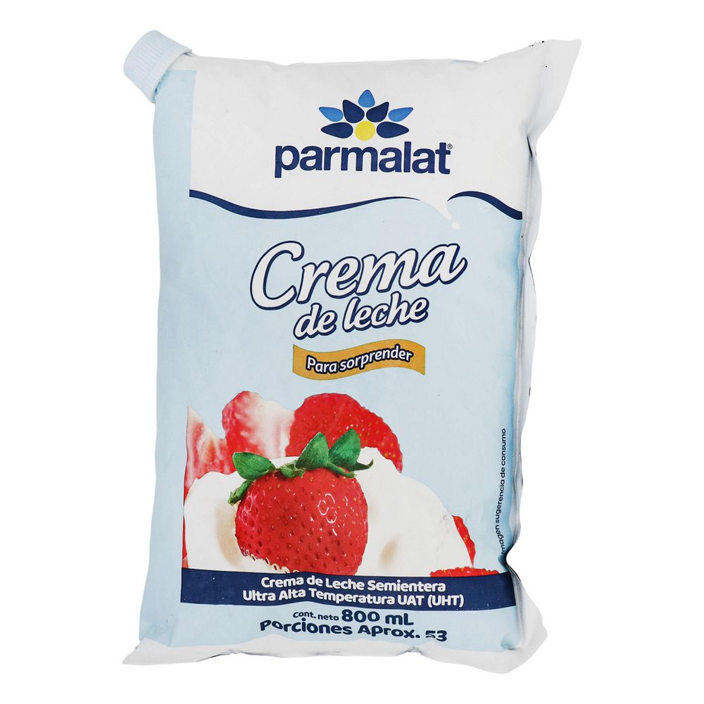 Crema de leche PARMALAT semientera (800 ml)