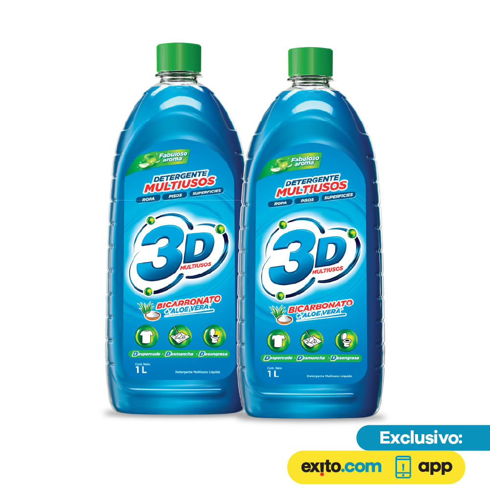 Pack x2 Jabón Multiusos 3D 1L img #1