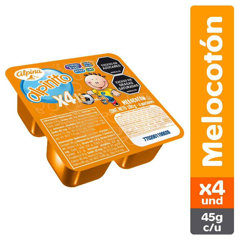 MELOCOTON FOURPACK ALPINITO 180 gr