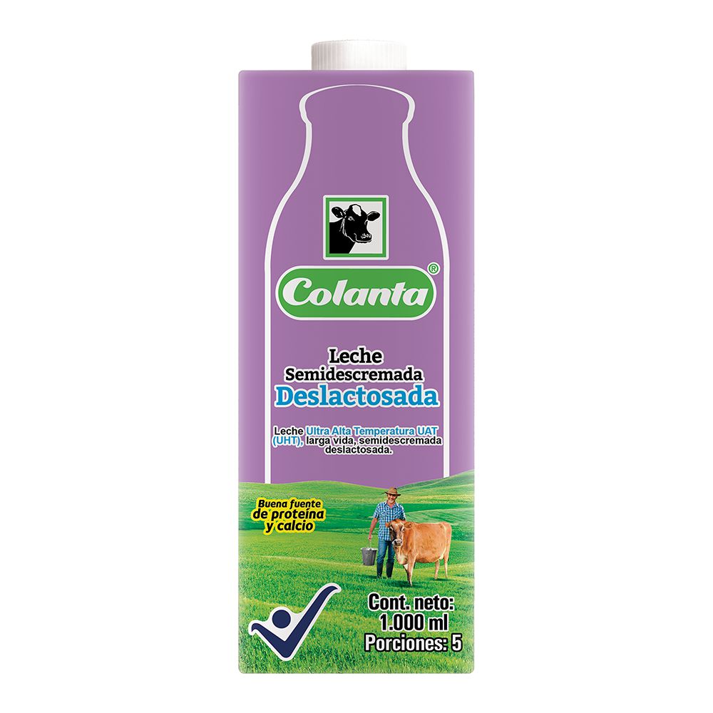 Leche deslactosada COLANTA semidescremada en caja (1000 ml)