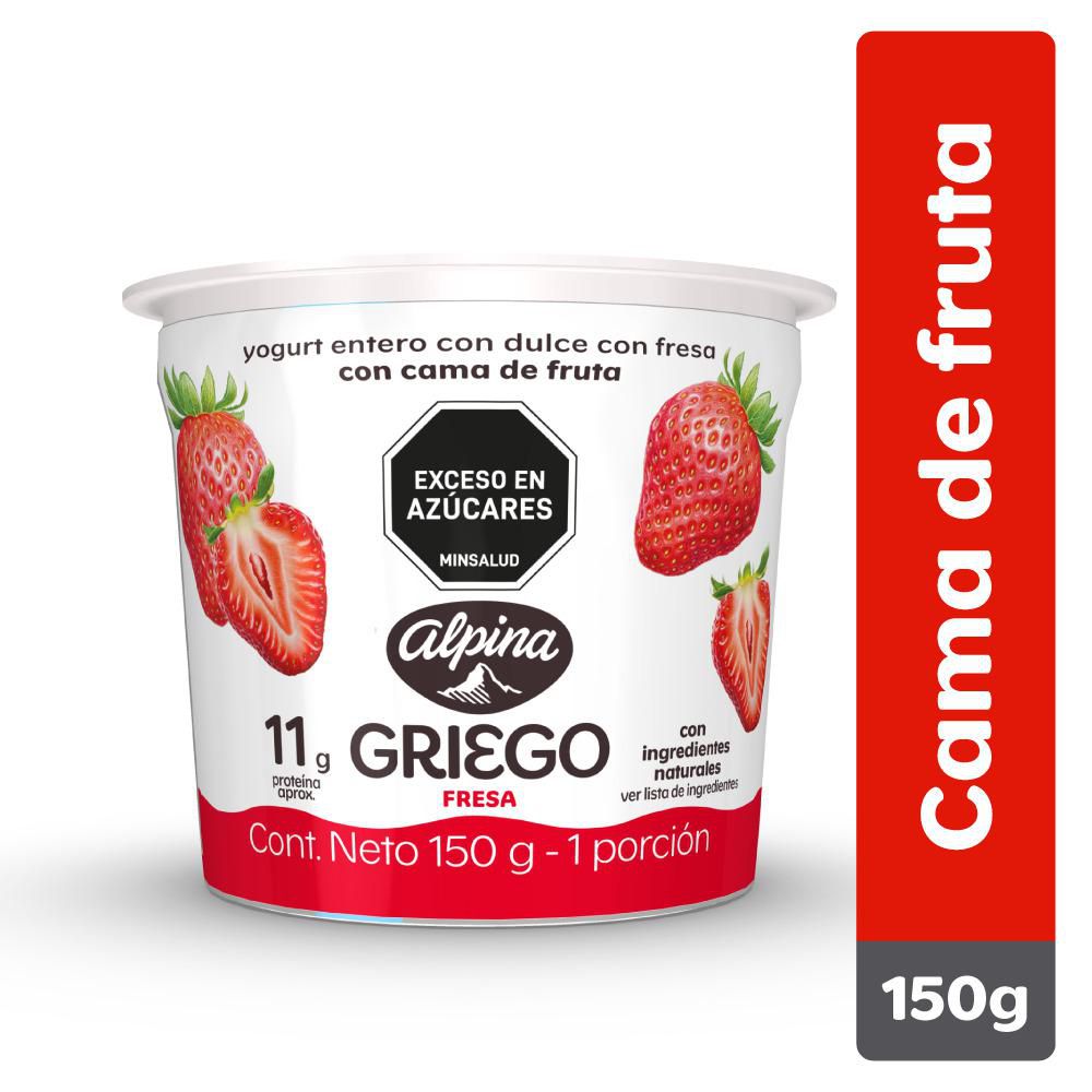 Yogurt griego ALPINA sabor a fresa (141 ml)