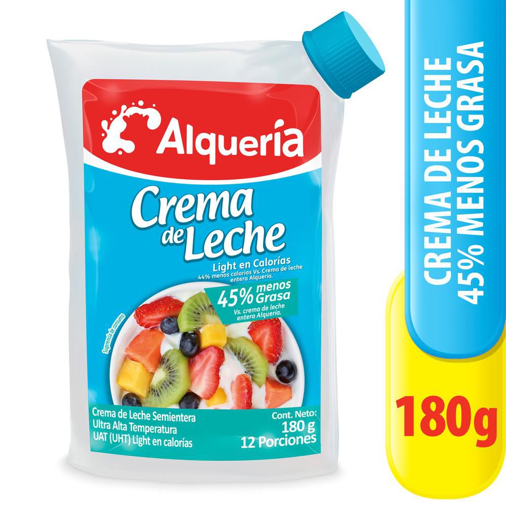 Crema de leche ALQUERIA semi entera light (180 gr)