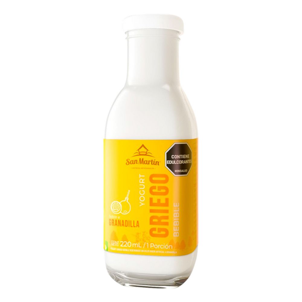 Yogurt griego SAN MARTIN griego bebible granadilla (220  ml)