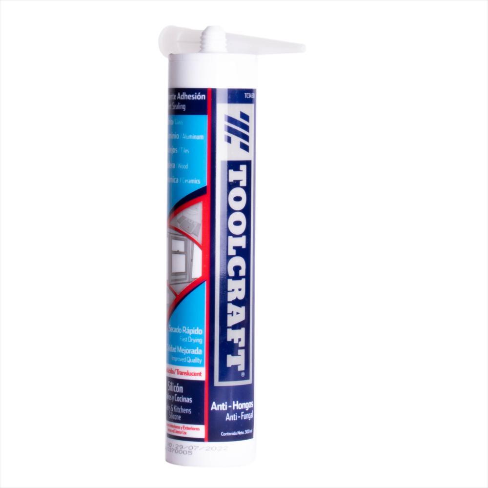 Silicona Transparente 300 Ml Toolcraft Para Baños Y Cocinas img #2