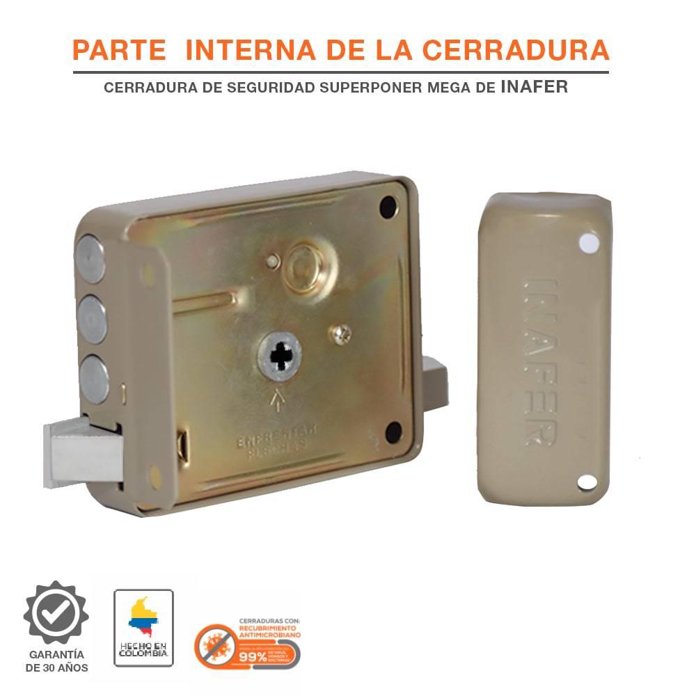 Cerradura De Sobreponer Inafer Mega Derecha img #2