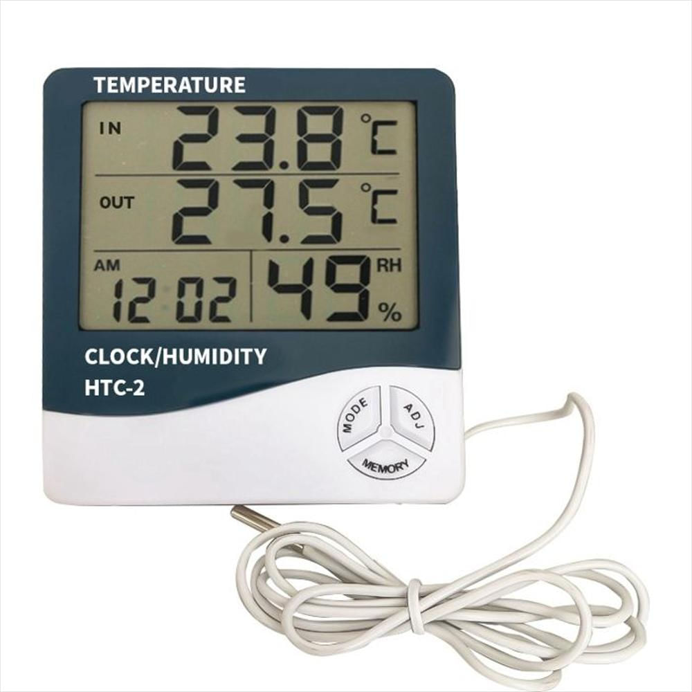 Termohigrometro Digital Sonda Temperatura Humedad Reloj