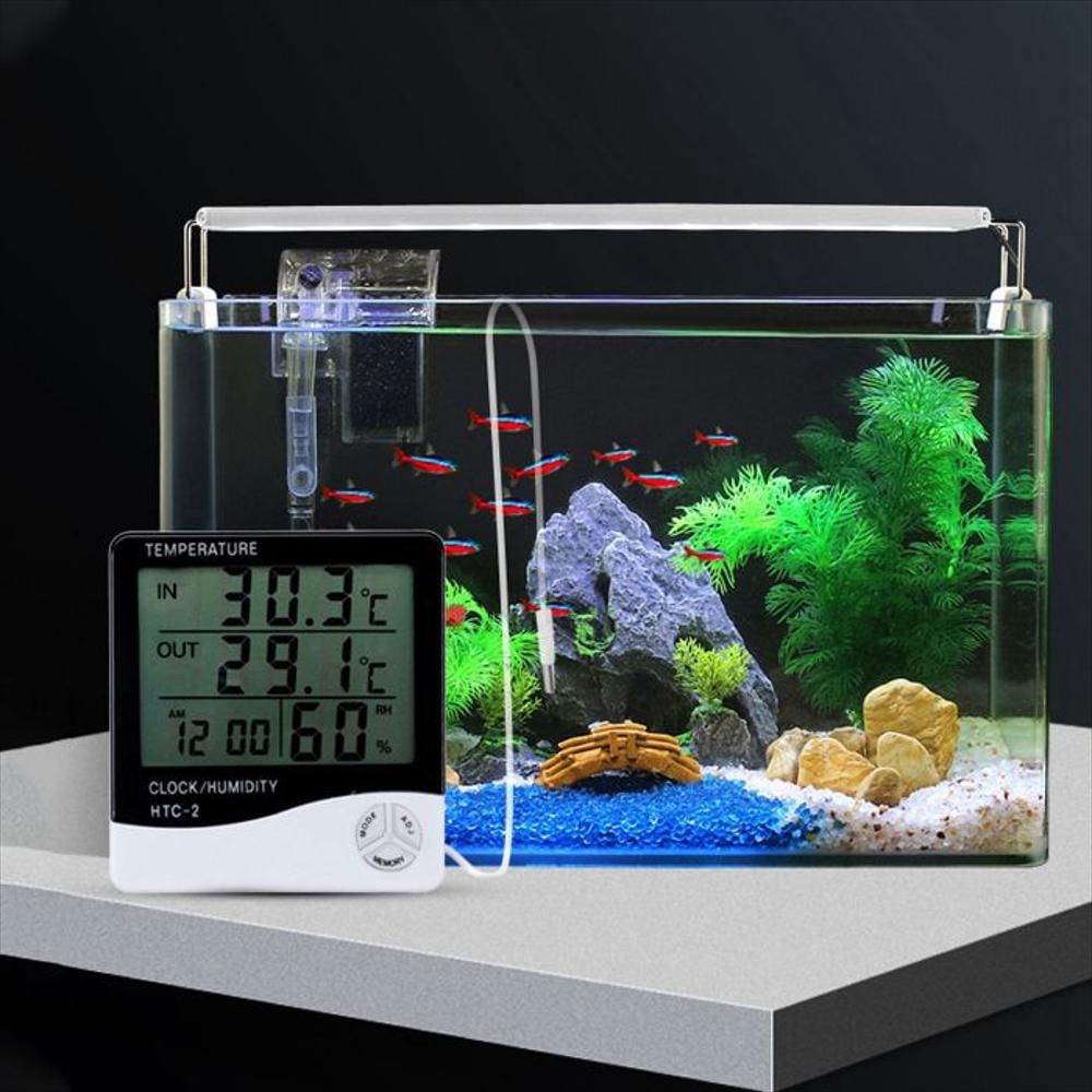 Termohigrometro Digital Sonda Temperatura Humedad Reloj img #2