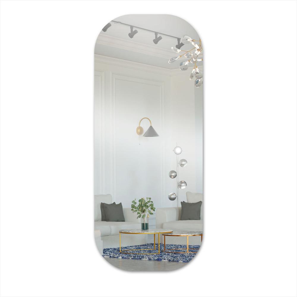 Espejo Decorativo Ovalado Acrílico Autoadhesivo 40X80 Cm