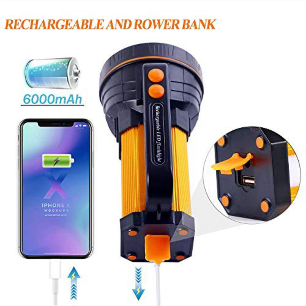 Linterna De Mano Recargable De 7000 Lúmenes 6000 Mah img #3