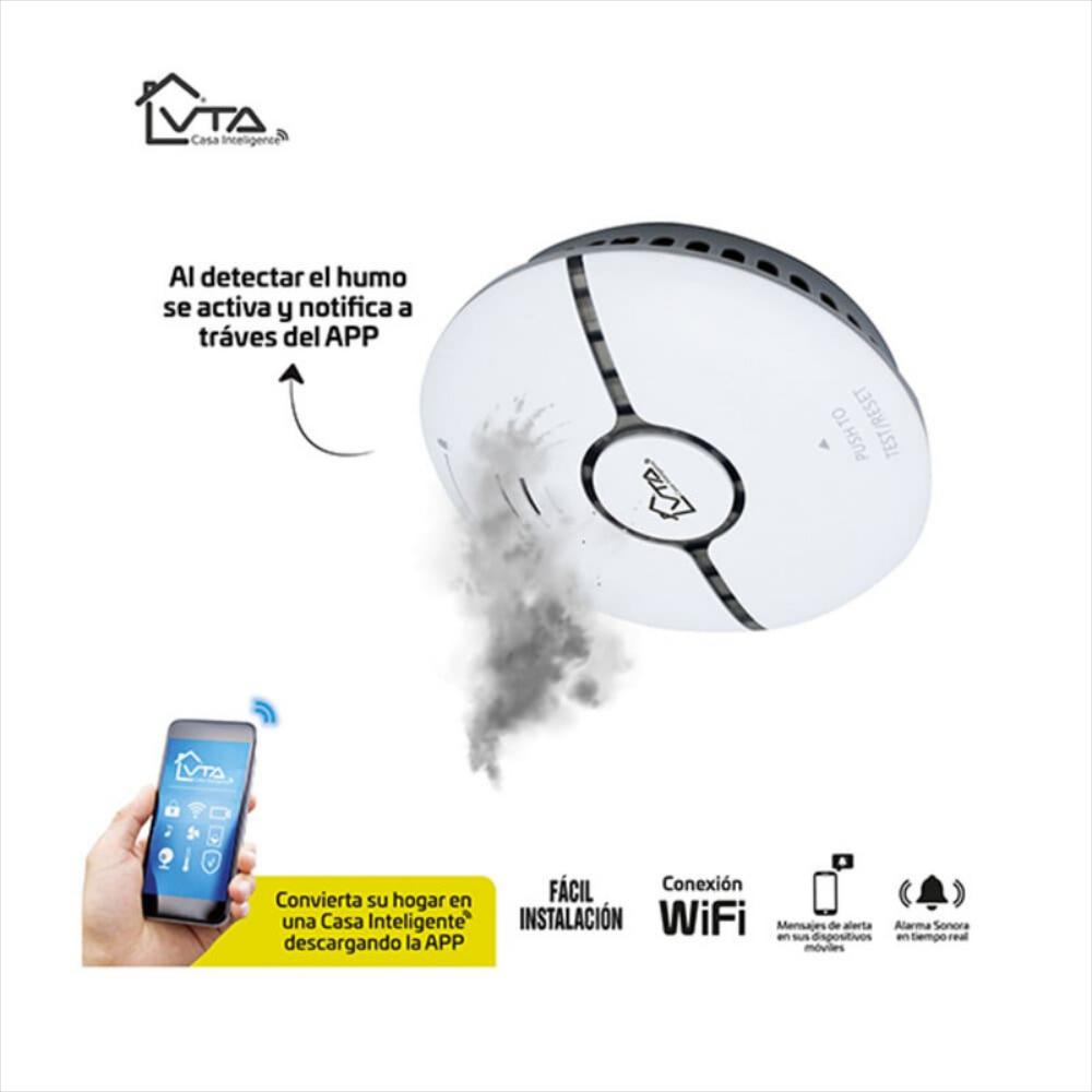 Alarma Inteligente Detectora De Humo Wifi Vta 84657 img #5
