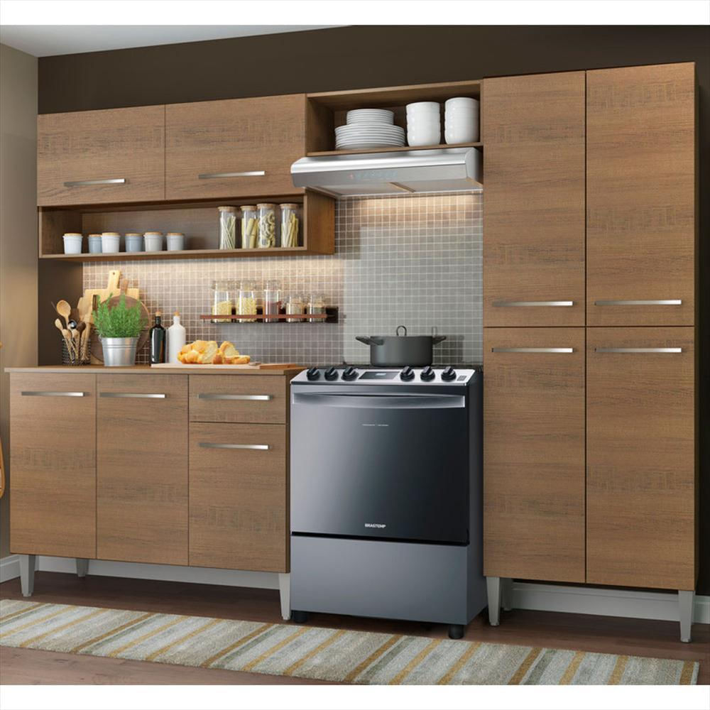 Cocina Integral Emilly Pop 2.30 Metros Marrón
