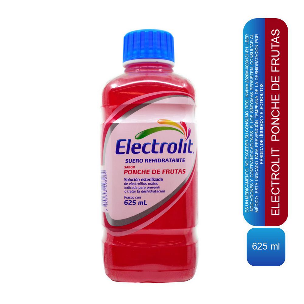 Suero ELECTROLIT hidratante sabor a ponche de frutas (625 ml)