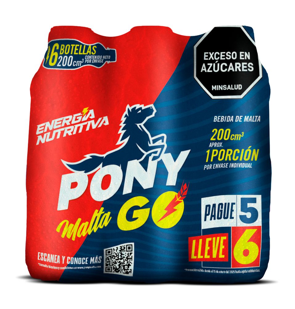 Malta PONY MALTA go pague 5 lleve 6 (1000 ml)