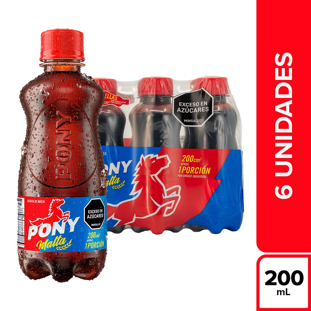 Malta PONY MALTA botella pet x6und (1200 ml)
