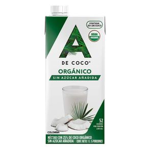 Bebida de coco A DE COCO organico sin azúcar (1000  ml)