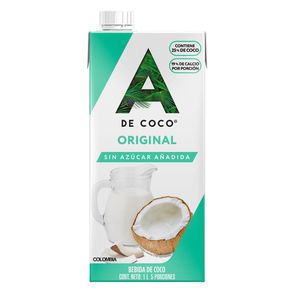 Bebida de coco A DE COCO original sin azúcar (1000  ml)