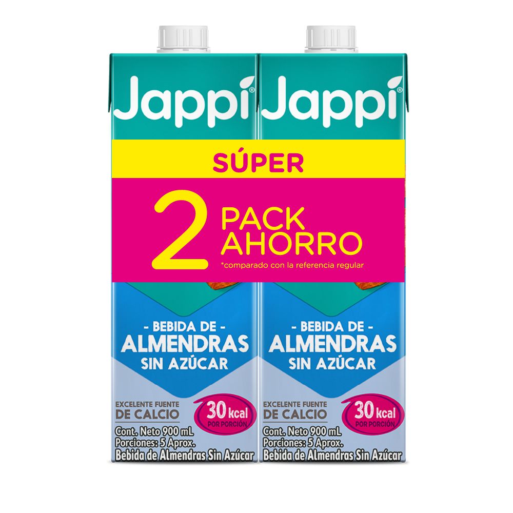 Bebida de almendras JAPPI sin azúcar x2und (1800  ml) img #1