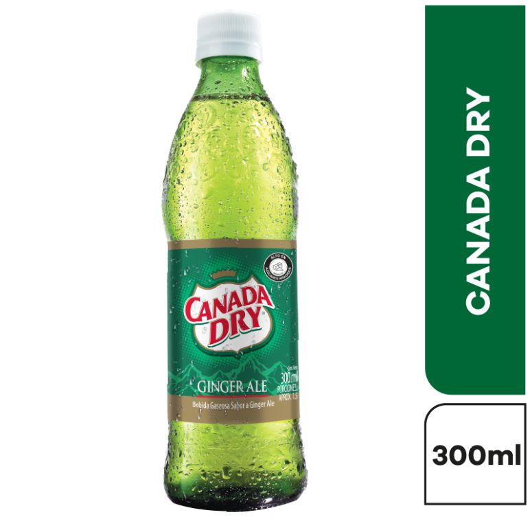 Gaseosa CANADA DRY ginger ale botella vidrio (300 ml)