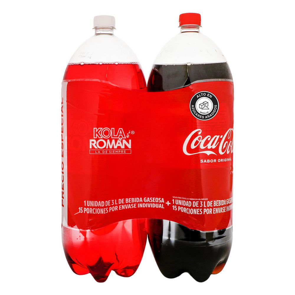 Gaseosa COCA COLA original + Kola Román (6000 ml)