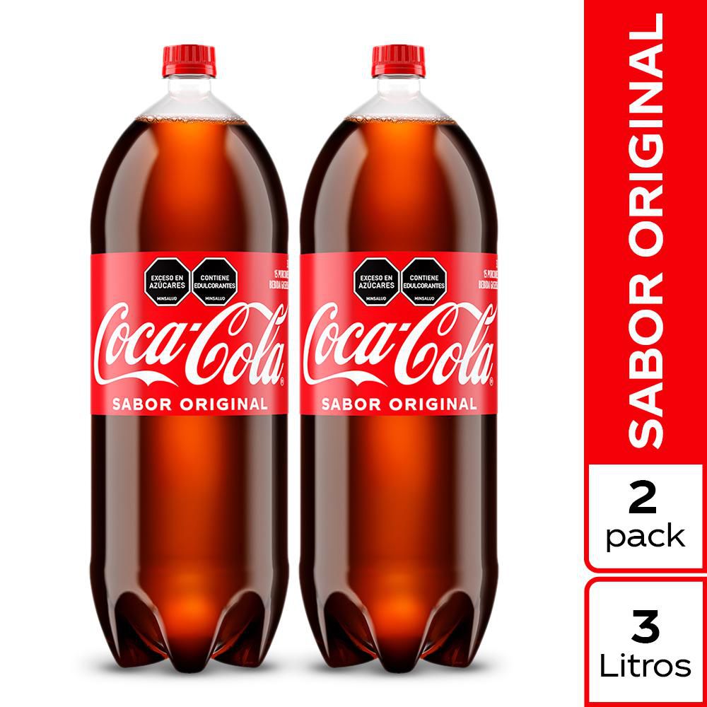 Gaseosa COCA COLA original x2und 3lt (6000 ml)