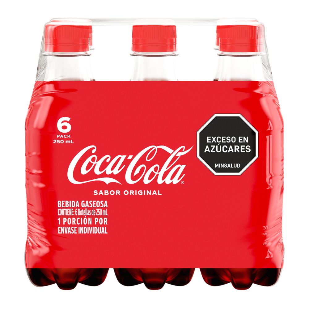 Gaseosa COCA COLA original x6und 250ml (1500 ml)