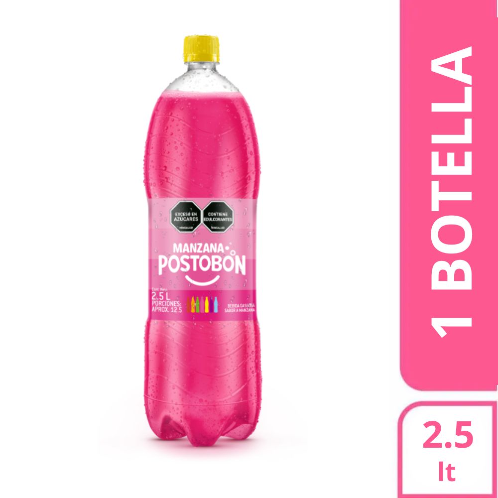 Gaseosa POSTOBON manzana botella (2500 ml)