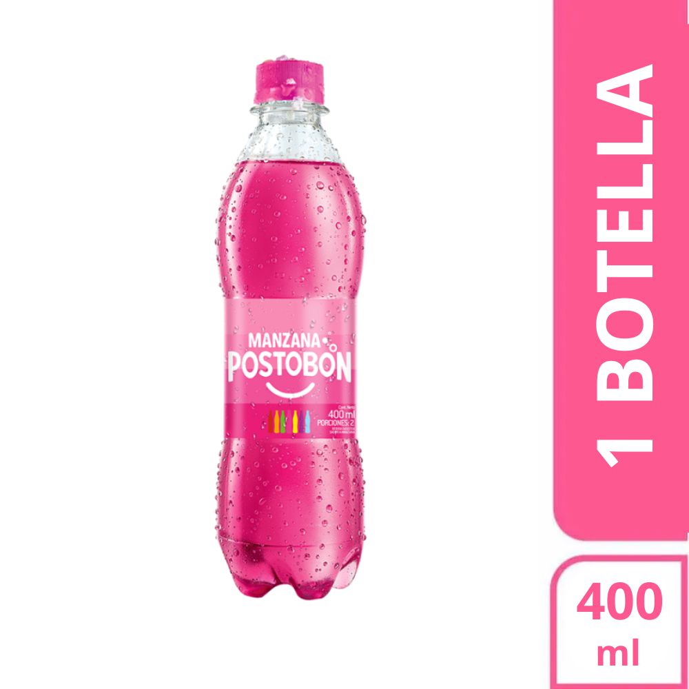 Gaseosa POSTOBON manzana botella (400 ml)