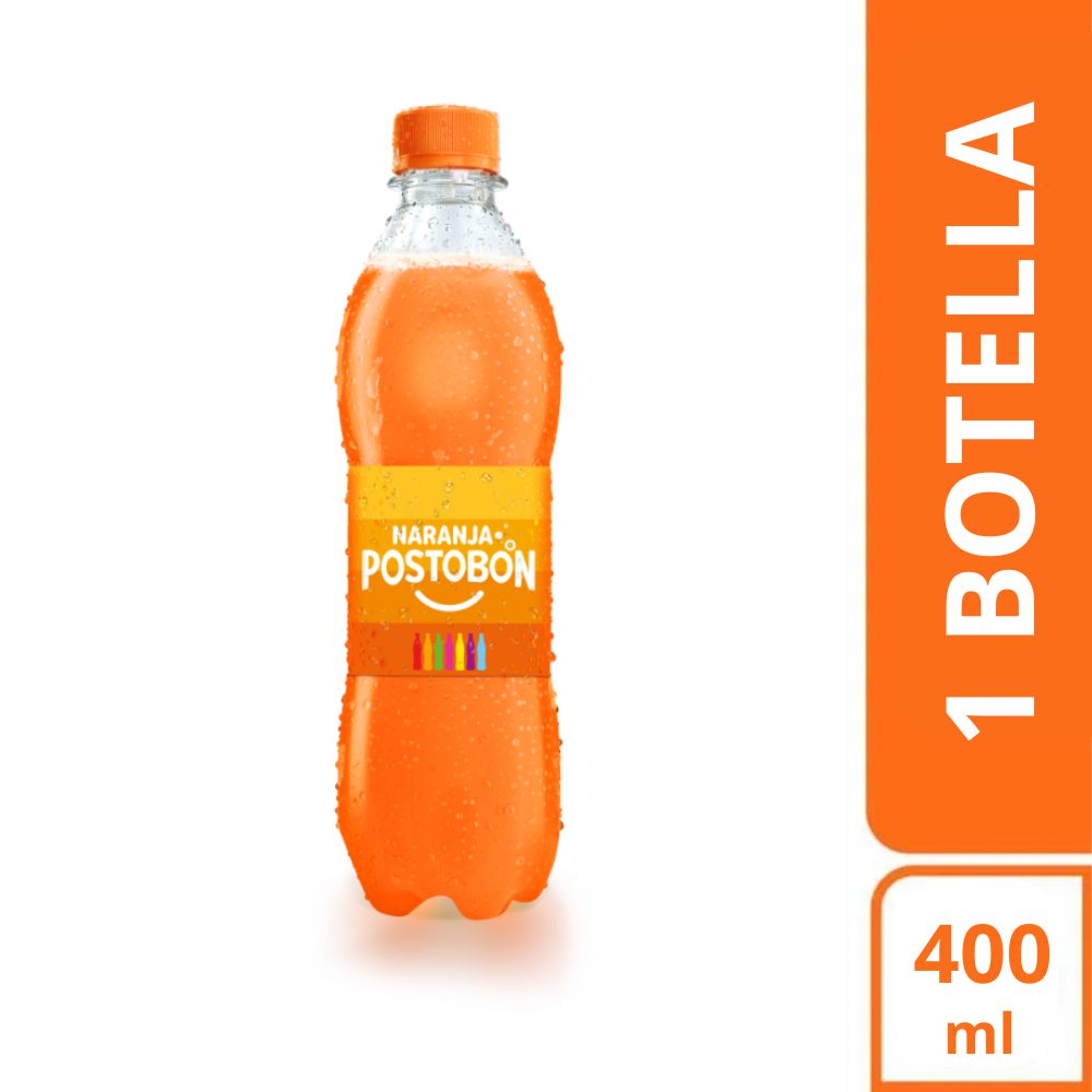 Gaseosa POSTOBON naranja botella (400 ml)