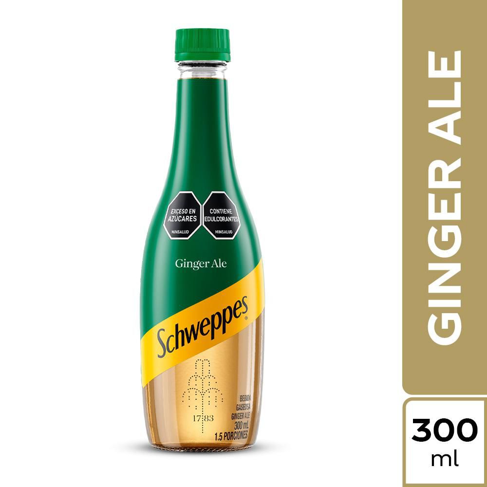 Gaseosa SCHWEPPES ginger ale botella vidrio (300 ml)