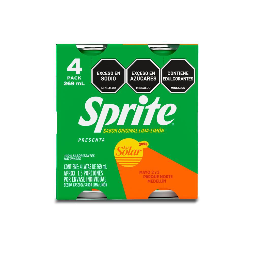 Gaseosa SPRITE lima limón x4und (1.076  ml) img #2