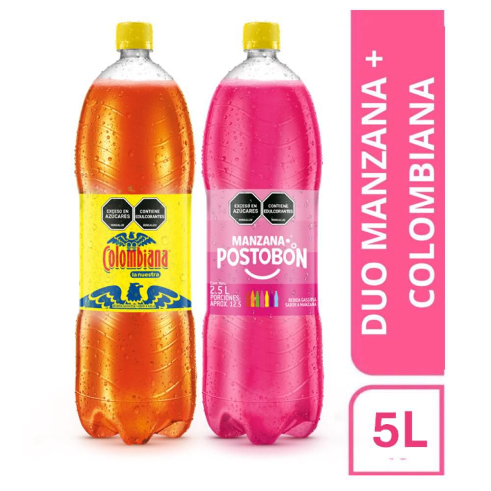 Gaseosa POSTOBON duo manzana + colombiana (5000  ml) img #1