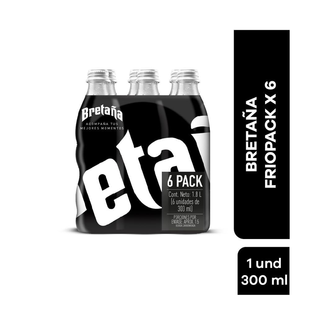 Soda BRETANA botella vidrio x6und (1800 ml)