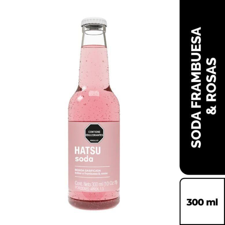 Soda HATSU frambuesa y rosas (300 ml)