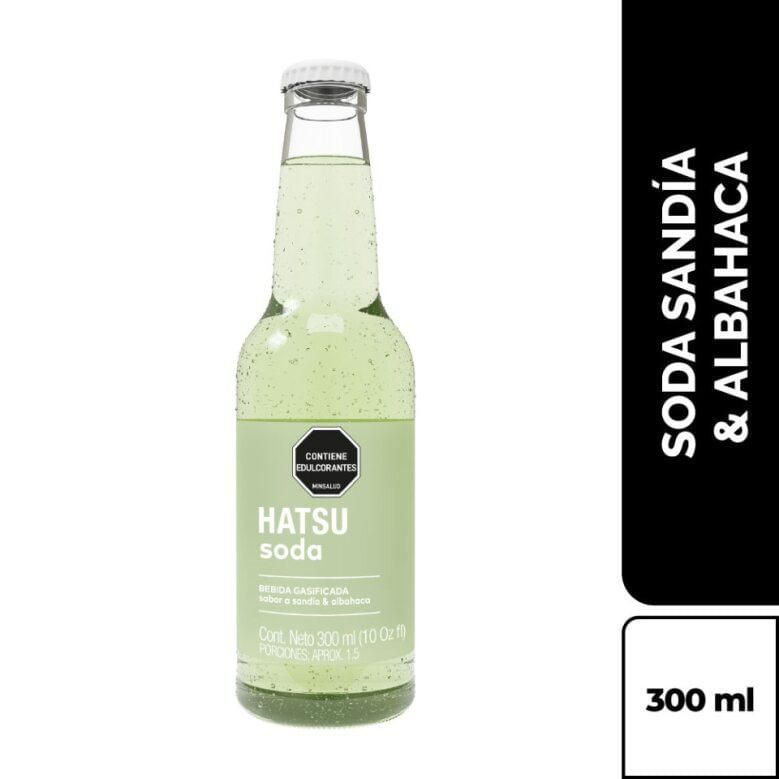 Soda HATSU sandía y albahaca botella (300 ml)
