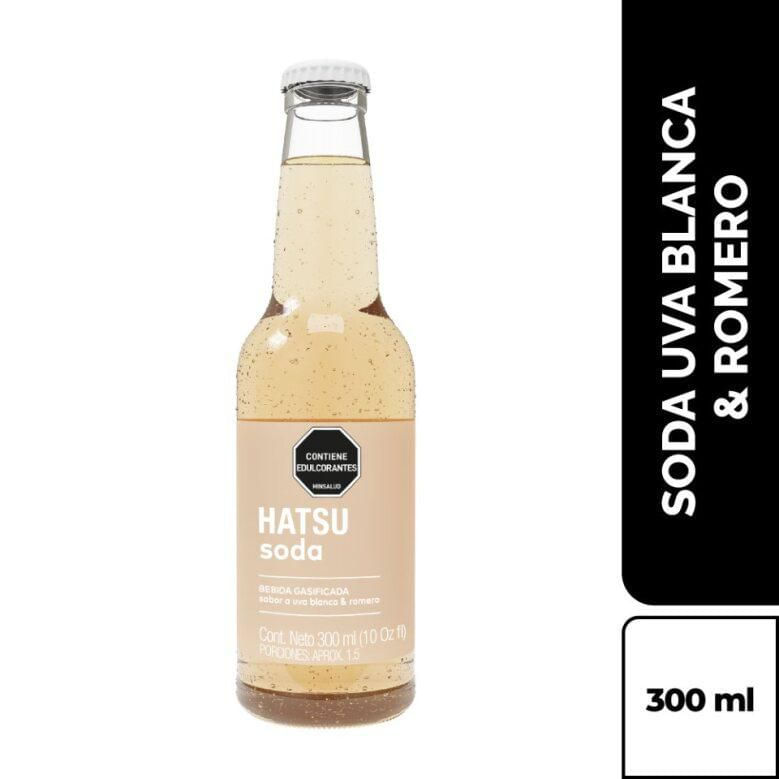Soda HATSU uva blanca y romero (300 ml)
