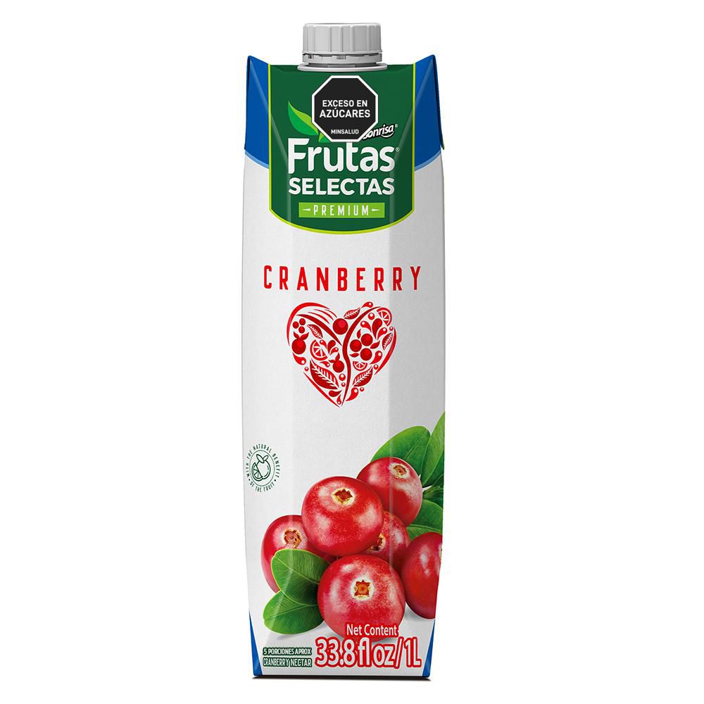 Jugo de arándanos SONRISA FRUTAS SELEC MAR EXCLU tetra pack (1000  ml)