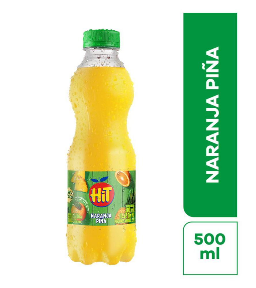 Refresco HIT naranja piña botella  (500  ml)